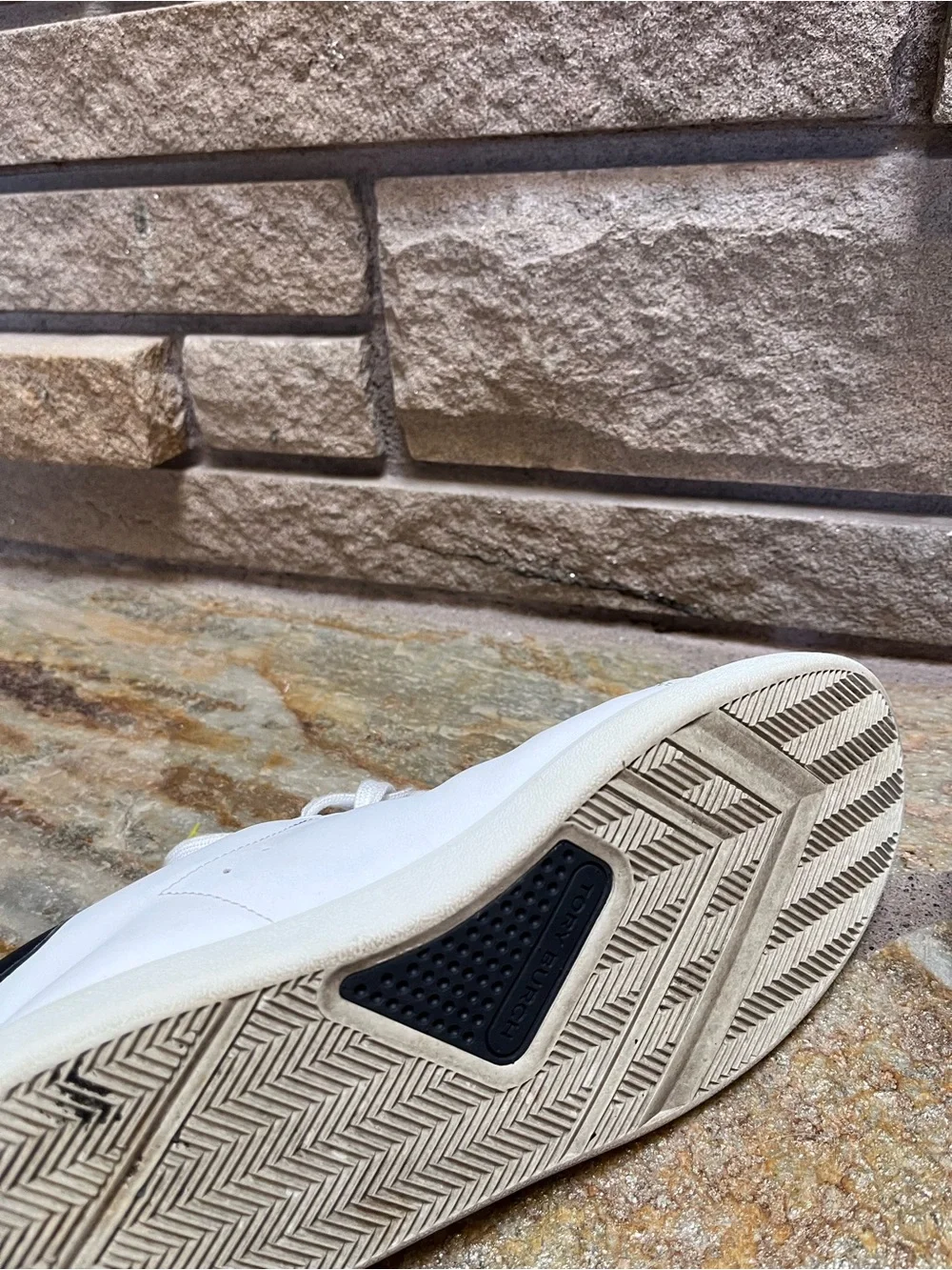 Tory Burch Howell Court leather sneakers Gold Logo Back White 8